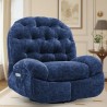 Fauteuil inclinable électrique surdimensionné avec base pivotante et télécommande - Cadre en métal robuste, rembourrage en chenille doux, ports USB (2), poche de rangement - Fauteuil inclinable ergonomique pour adultes, home cinéma, bureau - Assemblage facile requis, confortable, coussin moelleux, confort de qualité supérieure, confortable, amoureux du cinéma