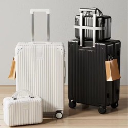 Nouvelle valise rétro femme roue universelle tige cas hommes et femmes boîte de combinaison durable cas de voyage grande capacité marée